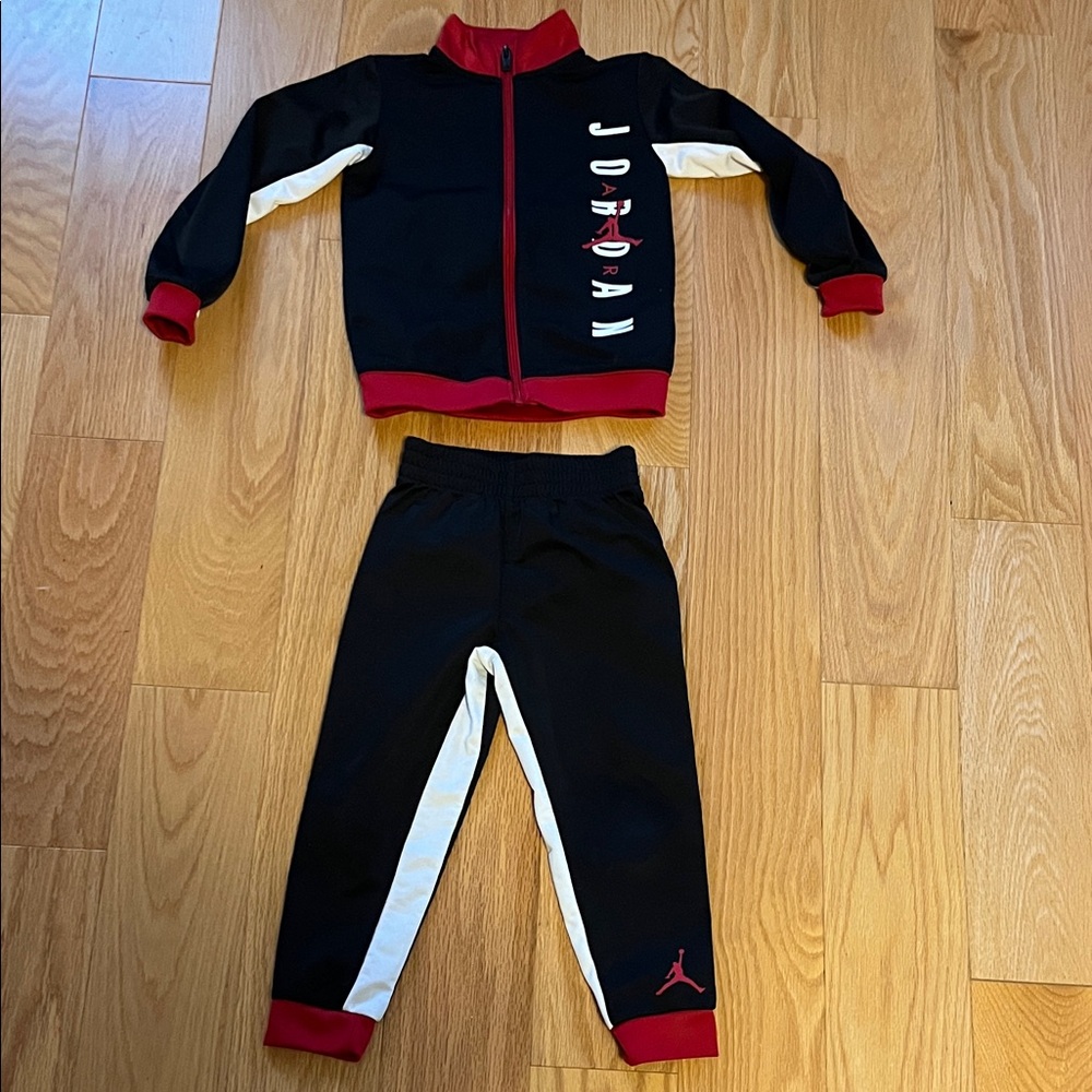 Jordan Kids Black and Red Jogger Set
